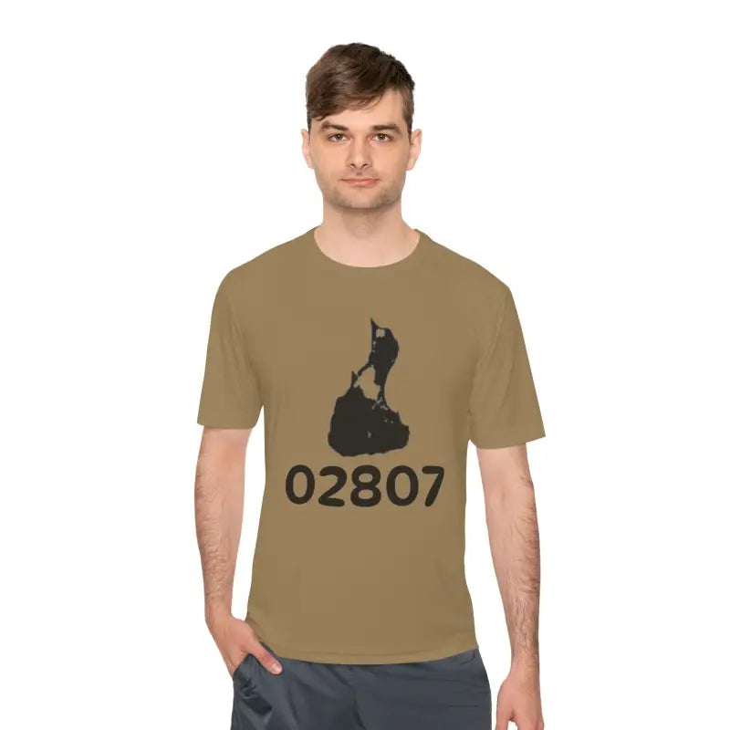 Olive Green Teal And Beige Unisex Moisture Wicking T Shirts - Ocean State Styles