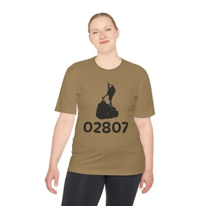 Olive Green Teal And Beige Unisex Moisture Wicking T Shirts - Ocean State Styles
