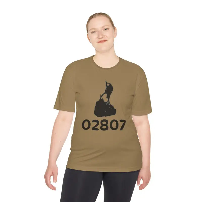 Olive Green Teal And Beige Unisex Moisture Wicking T Shirts - Ocean State Styles
