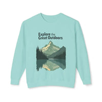 Outdoor Reflections Mountain Graphic Crewneck Sweatshirt for Adventurers - Ocean State Styles