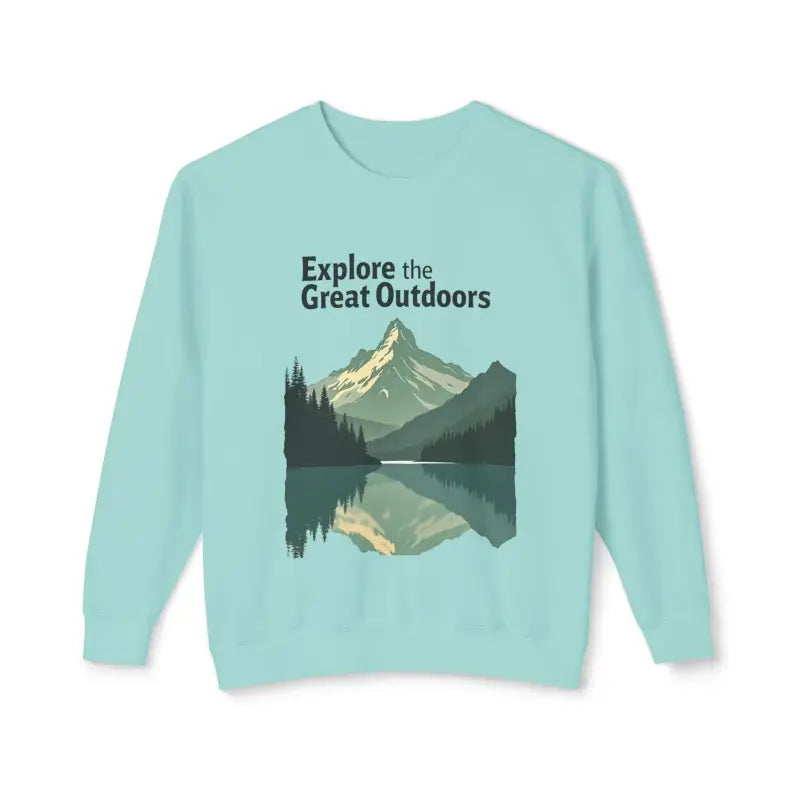 Outdoor Reflections Mountain Graphic Crewneck Sweatshirt for Adventurers - Ocean State Styles