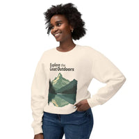 Outdoor Reflections Mountain Graphic Crewneck Sweatshirt for Adventurers - Ocean State Styles