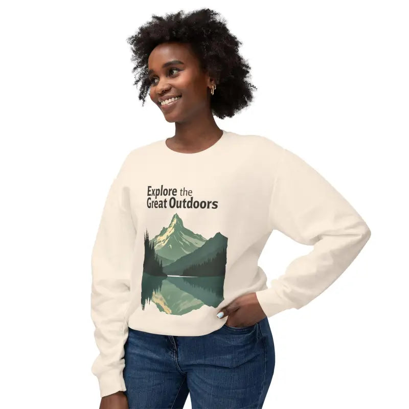 Outdoor Reflections Mountain Graphic Crewneck Sweatshirt for Adventurers - Ocean State Styles