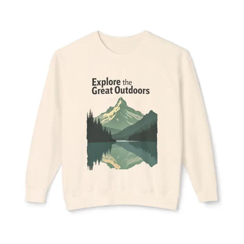 Outdoor Reflections Mountain Graphic Crewneck Sweatshirt for Adventurers - Ocean State Styles