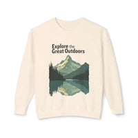 Outdoor Reflections Mountain Graphic Crewneck Sweatshirt for Adventurers - Ocean State Styles