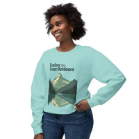 Outdoor Reflections Mountain Graphic Crewneck Sweatshirt for Adventurers - Ocean State Styles