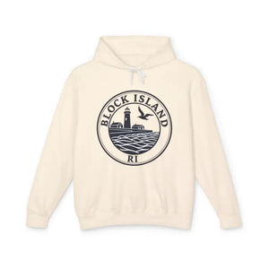 Pastel Block Island RI Graphic Hooded Sweatshirt - Ocean State Styles