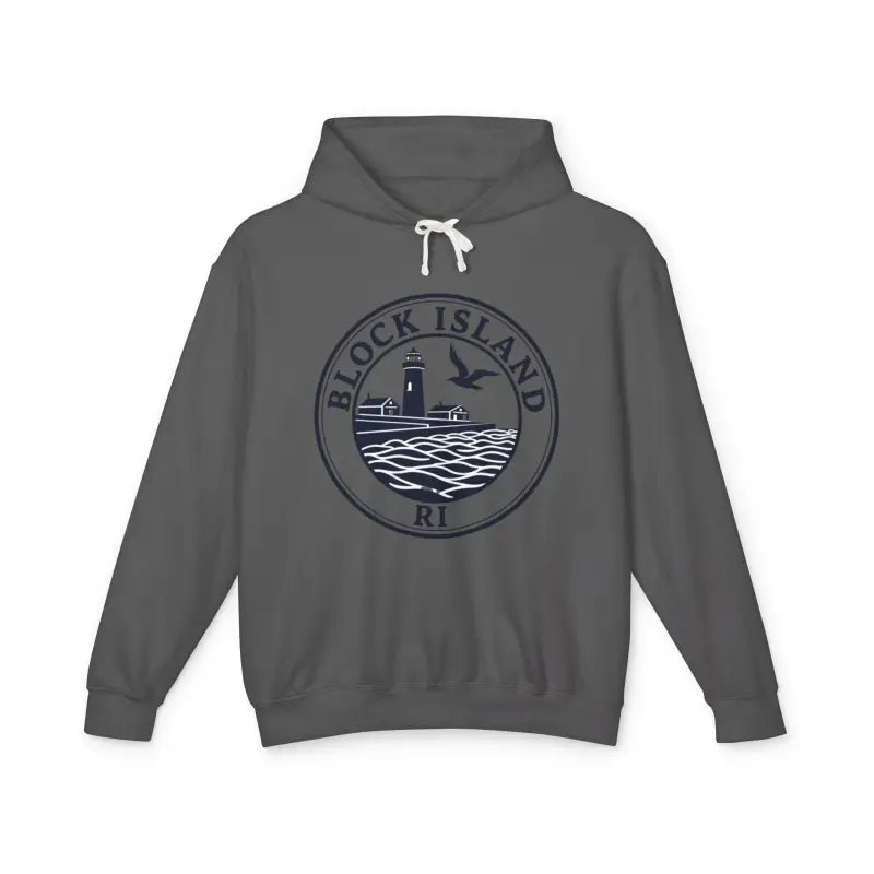 Pastel Block Island RI Graphic Hooded Sweatshirt - Ocean State Styles