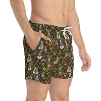 Patterned Boxer Shorts and Colorful Dog Print Swim Trunks for Dog Lovers - Ocean State Styles