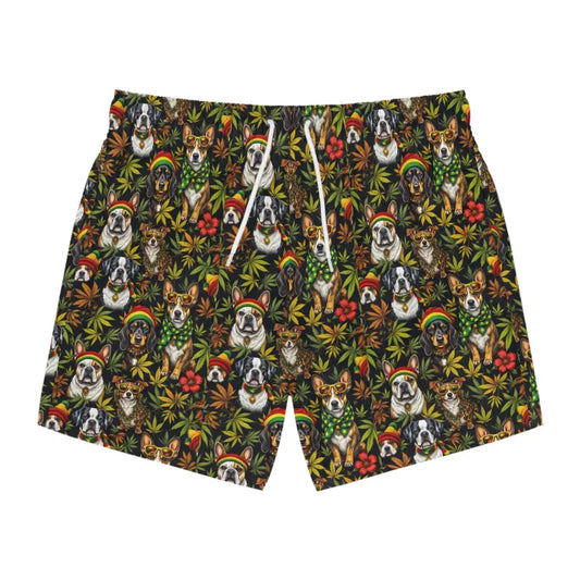 Patterned Boxer Shorts and Colorful Dog Print Swim Trunks for Dog Lovers - Ocean State Styles