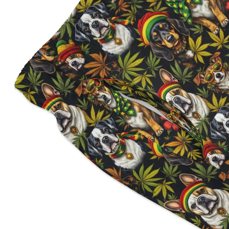 Patterned Boxer Shorts and Colorful Dog Print Swim Trunks for Dog Lovers - Ocean State Styles