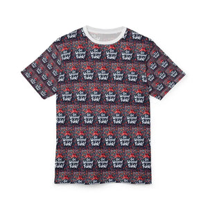 Patterned Short Sleeved Ugly Christmas Tee for Holiday Fun - Ocean State Styles