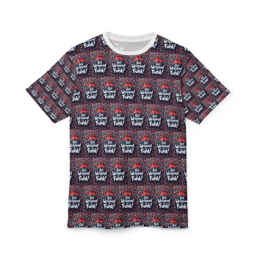 Patterned Short Sleeved Ugly Christmas Tee displayed on a neutral background