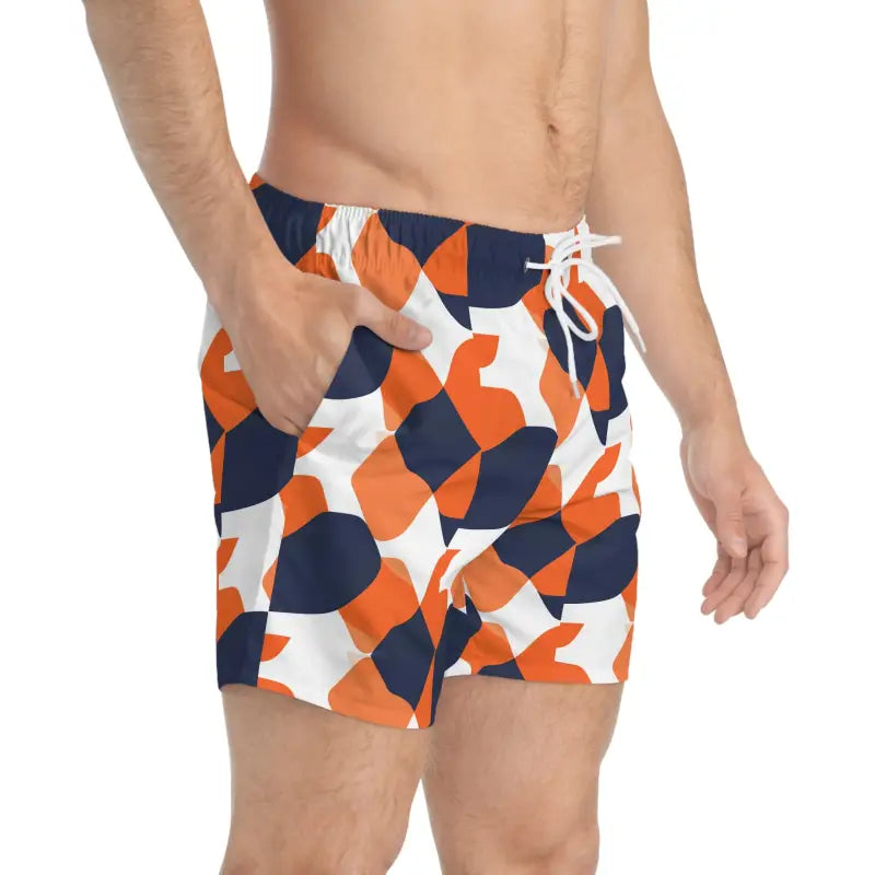 Colorful Geometric Swim Trunks for Summer Fun and Beach Days - Ocean State Styles