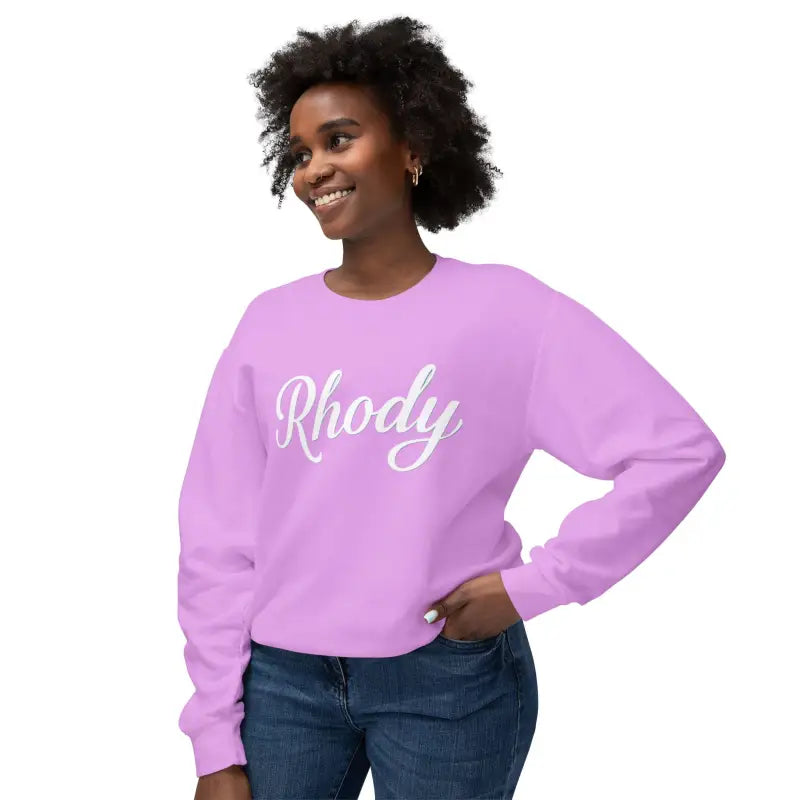 Peach Mint And Lavender Unisex Lightweight Crewneck Sweatshirts With White Script - Ocean State Styles