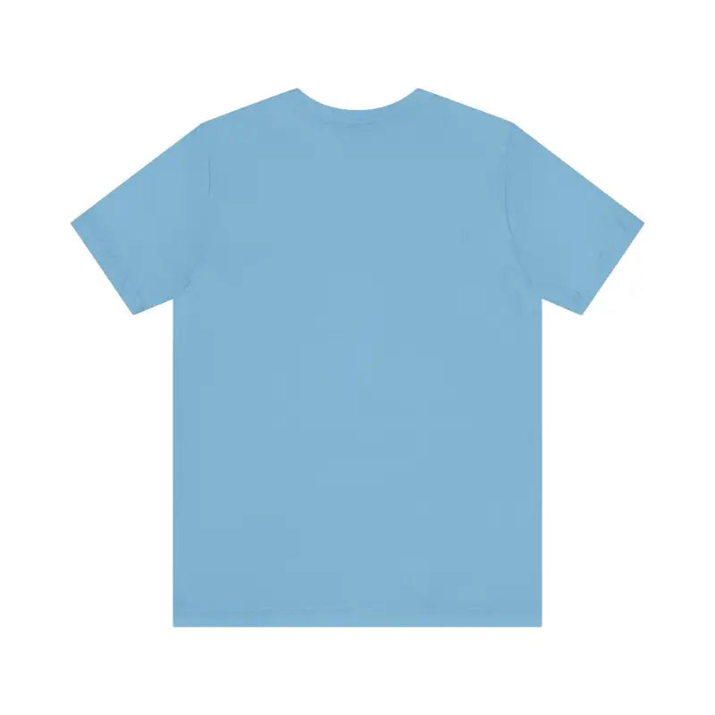Light blue Peach Retro Bus Unisex Jersey Tee for casual style and comfort