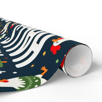Peck The Halls Christmas Wrapping Paper With Chicken Pattern - Ocean State Styles