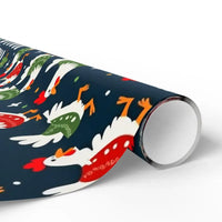 Peck The Halls Christmas Wrapping Paper With Chicken Pattern - Ocean State Styles