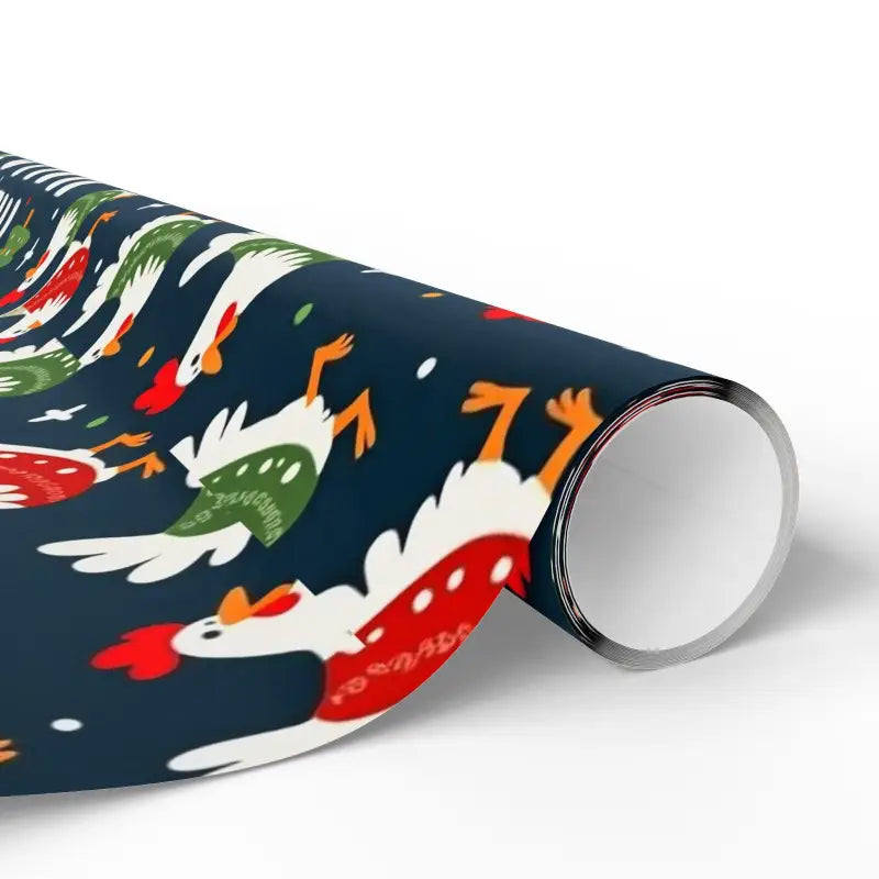 Peck The Halls Christmas Wrapping Paper With Chicken Pattern - Ocean State Styles