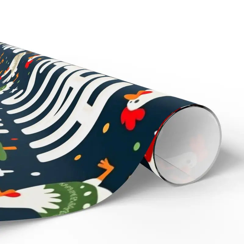 Peck The Halls Christmas Wrapping Paper With Chicken Pattern - Ocean State Styles