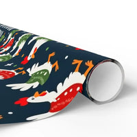 Peck The Halls Christmas Wrapping Paper With Chicken Pattern - Ocean State Styles