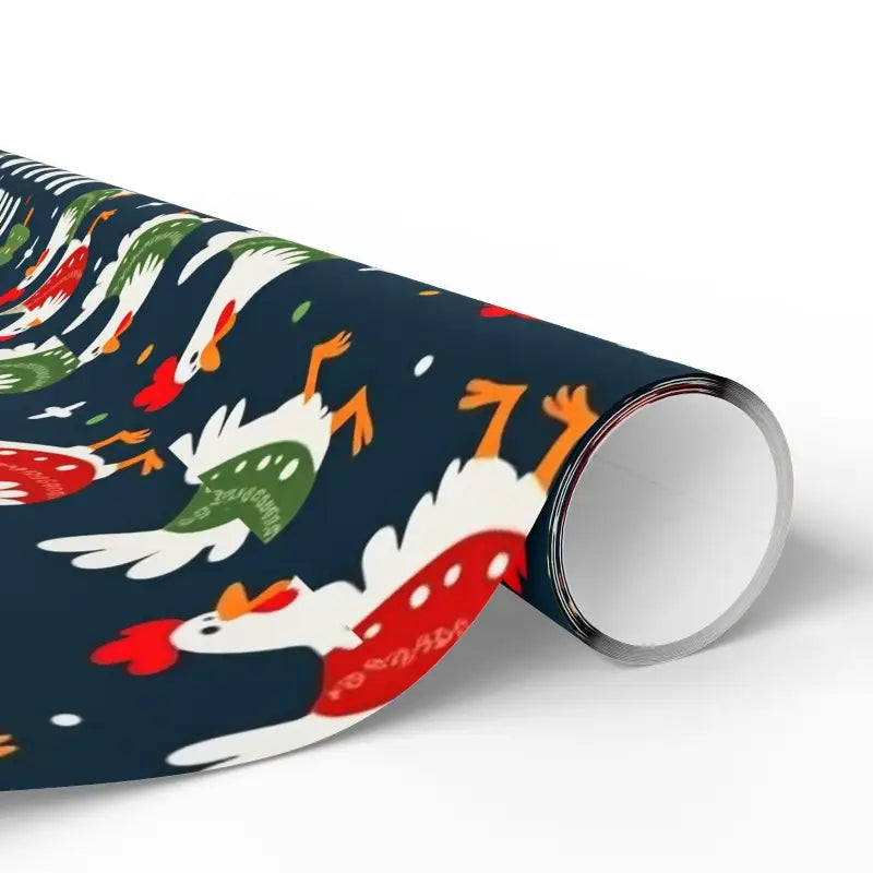 Peck The Halls Christmas Wrapping Paper With Chicken Pattern - Ocean State Styles