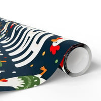 Peck The Halls Christmas Wrapping Paper With Chicken Pattern - Ocean State Styles