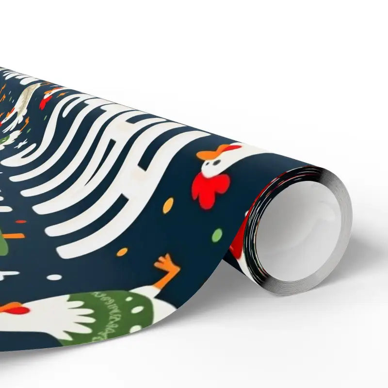 Peck The Halls Christmas Wrapping Paper With Chicken Pattern - Ocean State Styles