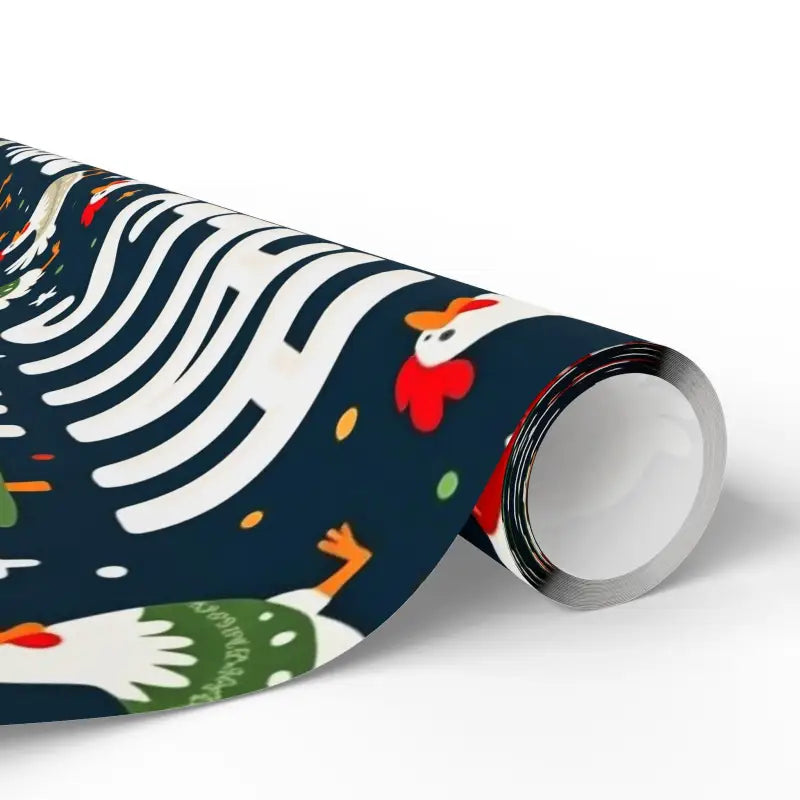 Peck The Halls Christmas Wrapping Paper With Chicken Pattern - Ocean State Styles