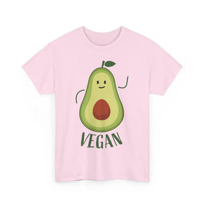 Pink Avocado Graphic Eco Friendly Vegan T Shirt showcasing a trendy avocado design