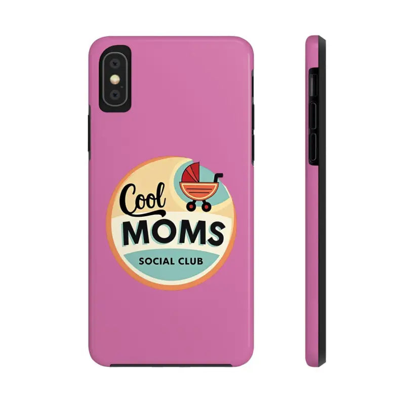 Pink iPhone 16 Tough Phone Case with Cool Moms Design - Ocean State Styles