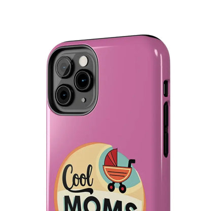 Pink Phone Case featuring Cool Moms Social Club design for stylish protection