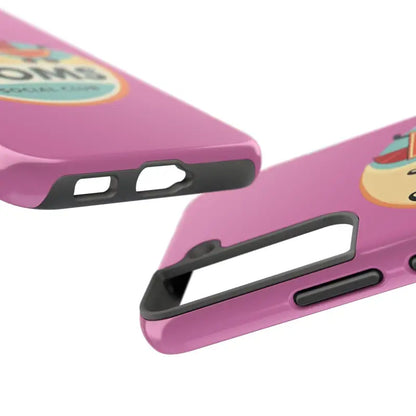Pink Phone Case with Cool Moms Social Club Design for stylish phone protection