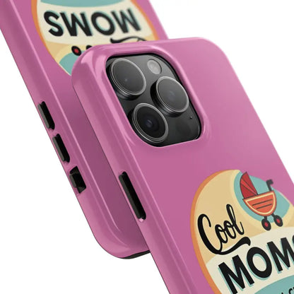 Pink Phone Case featuring Cool Moms Social Club Design for stylish protection