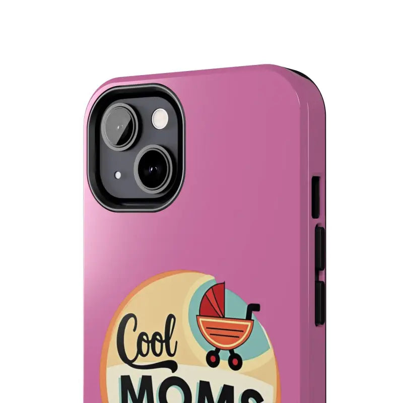 Pink Phone Case with Cool Moms Social Club Design ideal for stylish protection