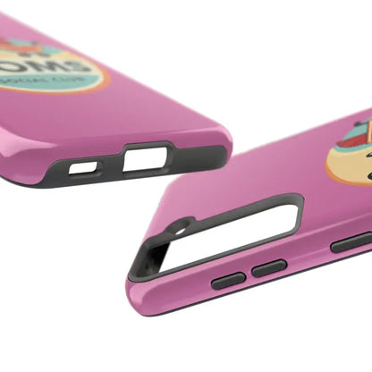 Pink Phone Case with Cool Moms Social Club Design for stylish smartphone protection
