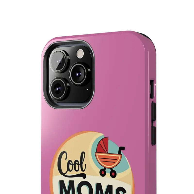 Pink Phone Case with Cool Moms Social Club Design for stylish and trendy protection