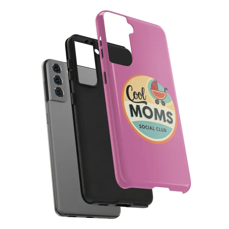 Pink Phone Case with Cool Moms Social Club Design - Ocean State Styles