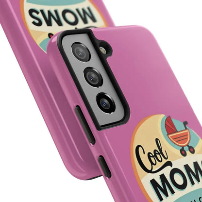 Pink Phone Case with Cool Moms Social Club Design for stylish and trendy protection