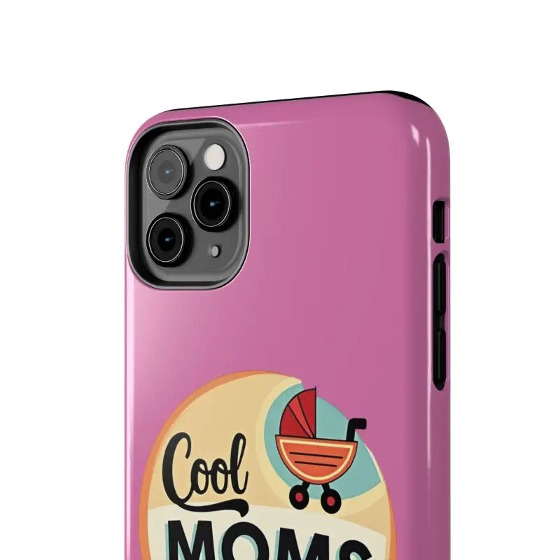 Pink Phone Case with Cool Moms Social Club Design for stylish protection and fashion
