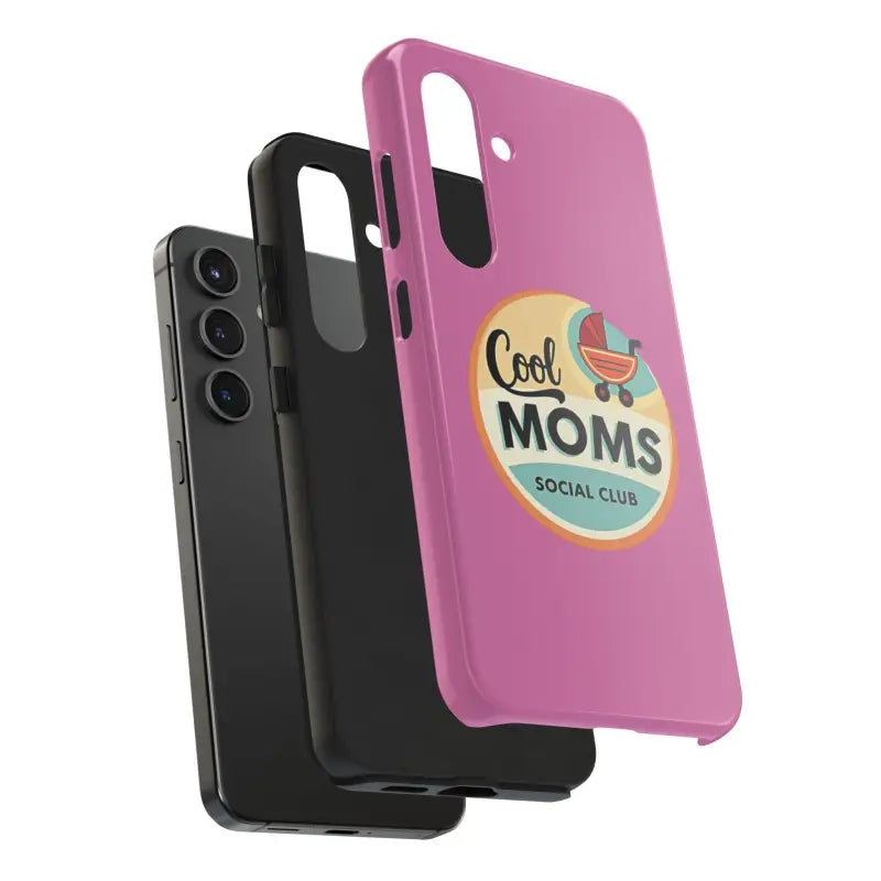 Pink Phone Case with Cool Moms Social Club Design - Ocean State Styles