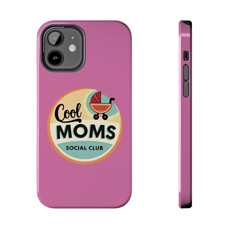 Pink Phone Case with Cool Moms Social Club Design - Ocean State Styles