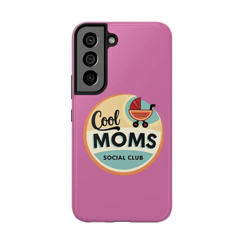 Pink Phone Case with Cool Moms Social Club Design - Ocean State Styles