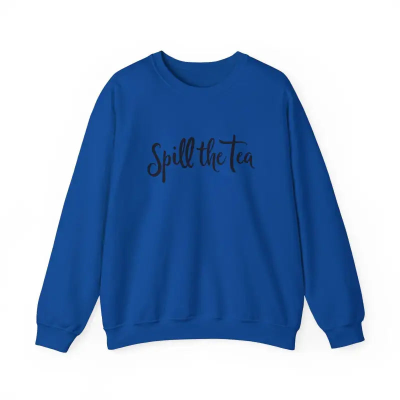 Blue sweatshirt from the Pink Spill The Tea Apparel Collection for stylish comfort