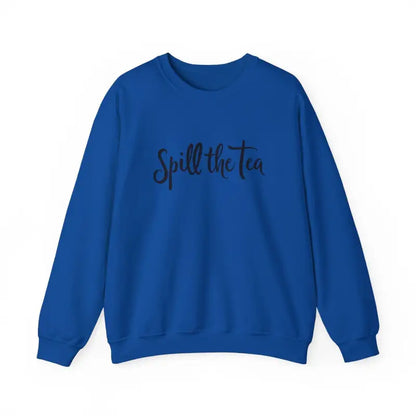Blue sweatshirt from the Pink Spill The Tea Apparel Collection for stylish comfort