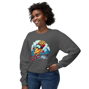 Pizza And French Fry Skiing Graphic Sweatshirts Unisex Comfort - Ocean State Styles