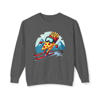 Pizza And French Fry Skiing Graphic Sweatshirts Unisex Comfort - Ocean State Styles