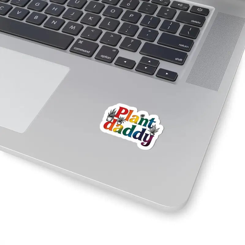 Rainbow Plant Daddy sticker featuring vibrant potted plants design for plant enthusiasts