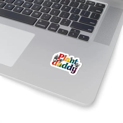 Rainbow Plant Daddy sticker featuring vibrant potted plants design for plant enthusiasts