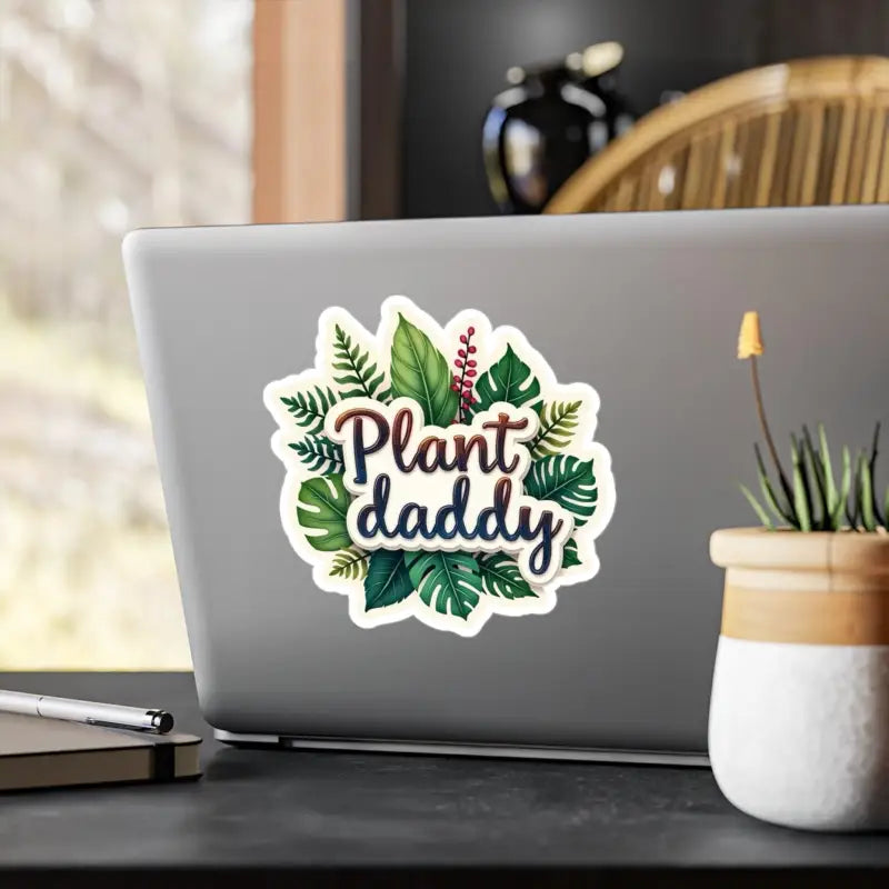Plant Daddy Vinyl Foliage Sticker featuring a vibrant plant-themed design for enthusiasts